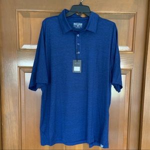 NWT Levelwear heathered navy athletic golf polo